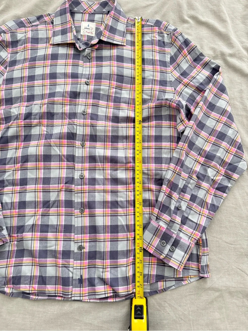 johnnie-O Hangin’ Out Untucked Hansel Button Down L/S Sport Shirt in Navy